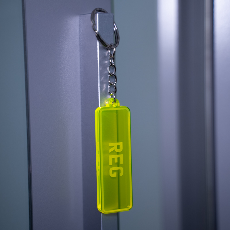 Sun Yellow Plate Keyring